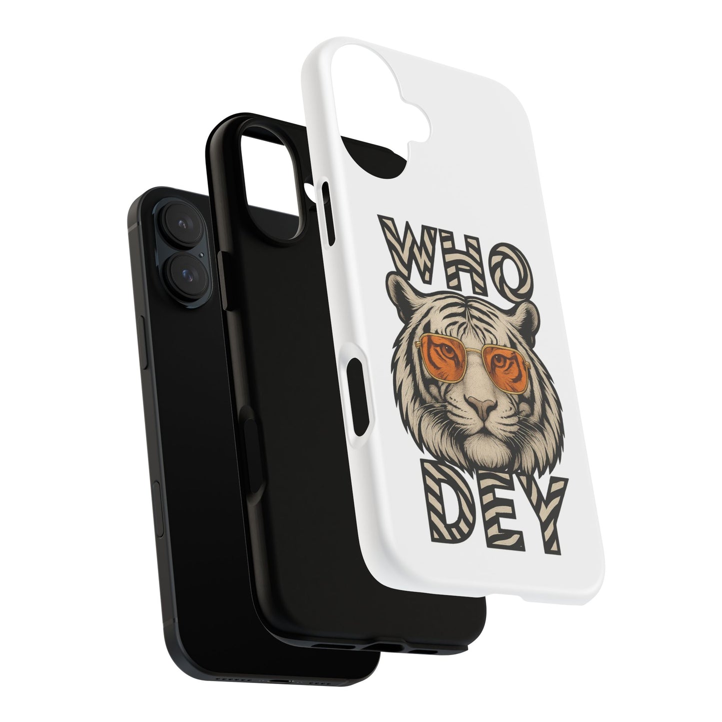 White Bengal Phone Case with Cool Tiger Design | Who Dey | Perfect Gift for Bengals fans