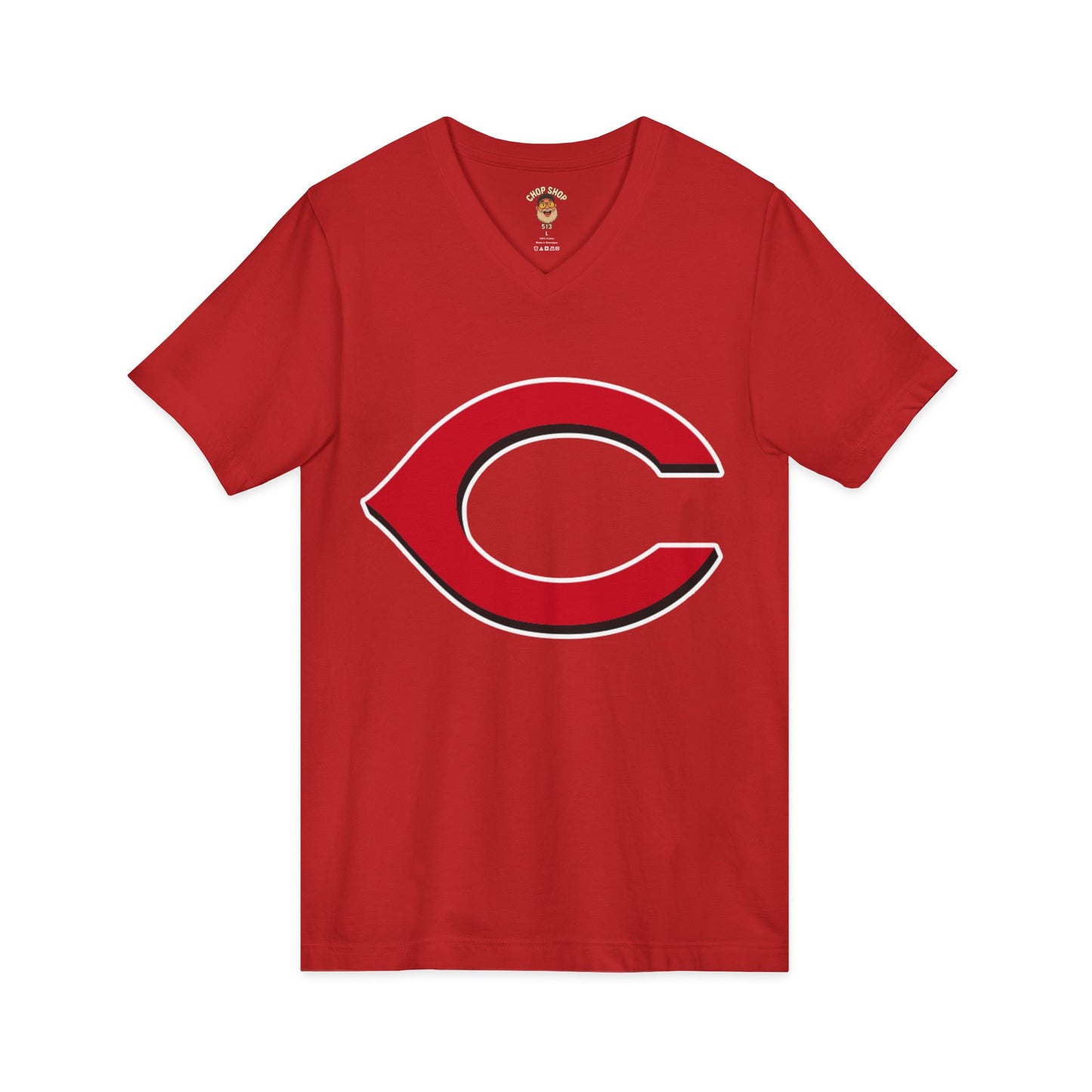 Cincinnati-Style Red 'C' V-Neck Tee
