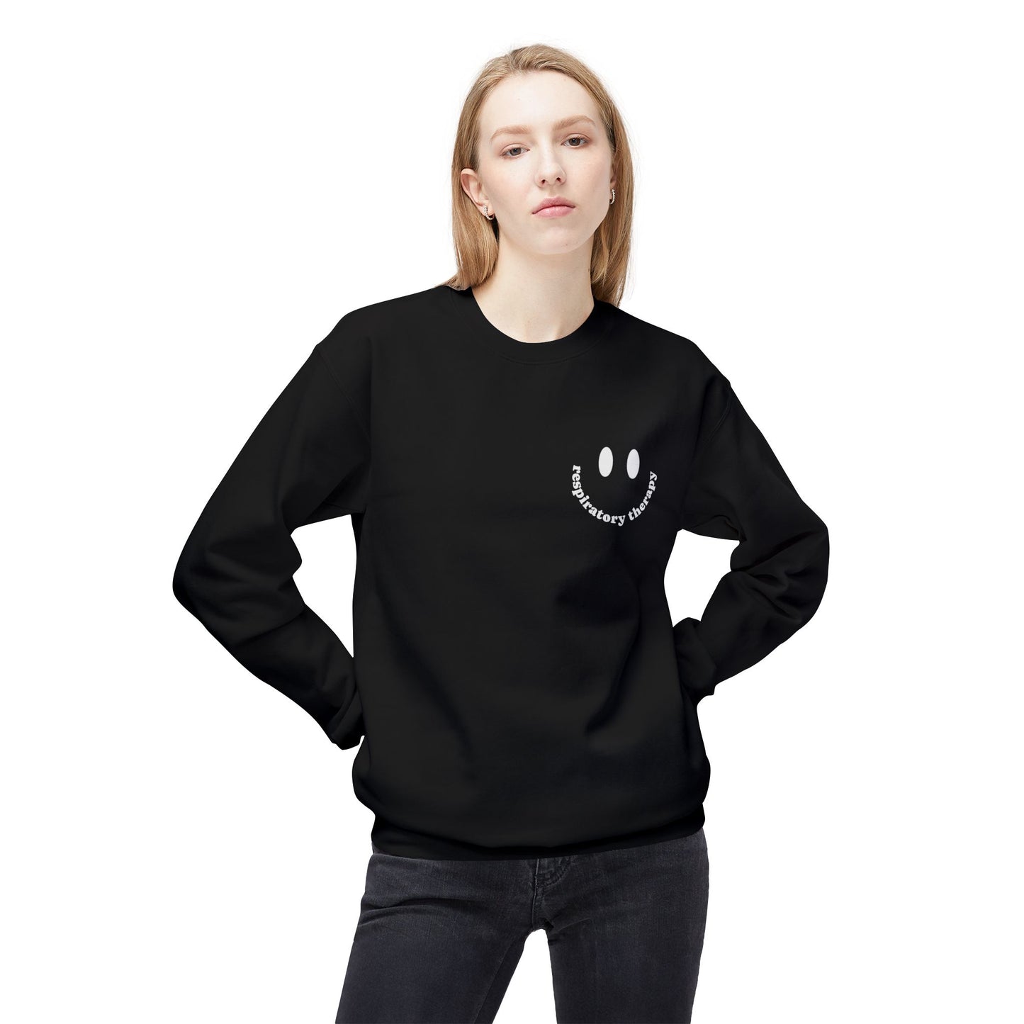 Breathing Anatomy Sweatshirt — "It's Just Breathing" Lungs Graphic Pulmonary Science Crewneck