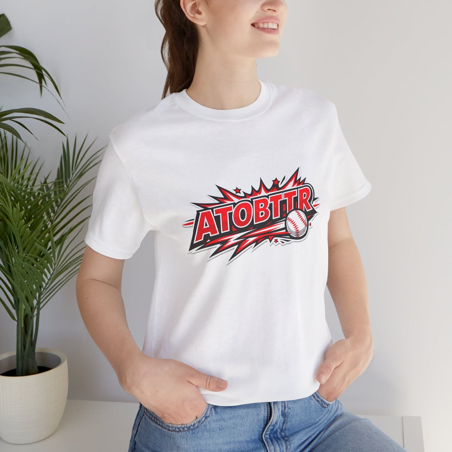 ATOBTTR Baseball Graphic Tee – Retro Explosive Sports Shirt