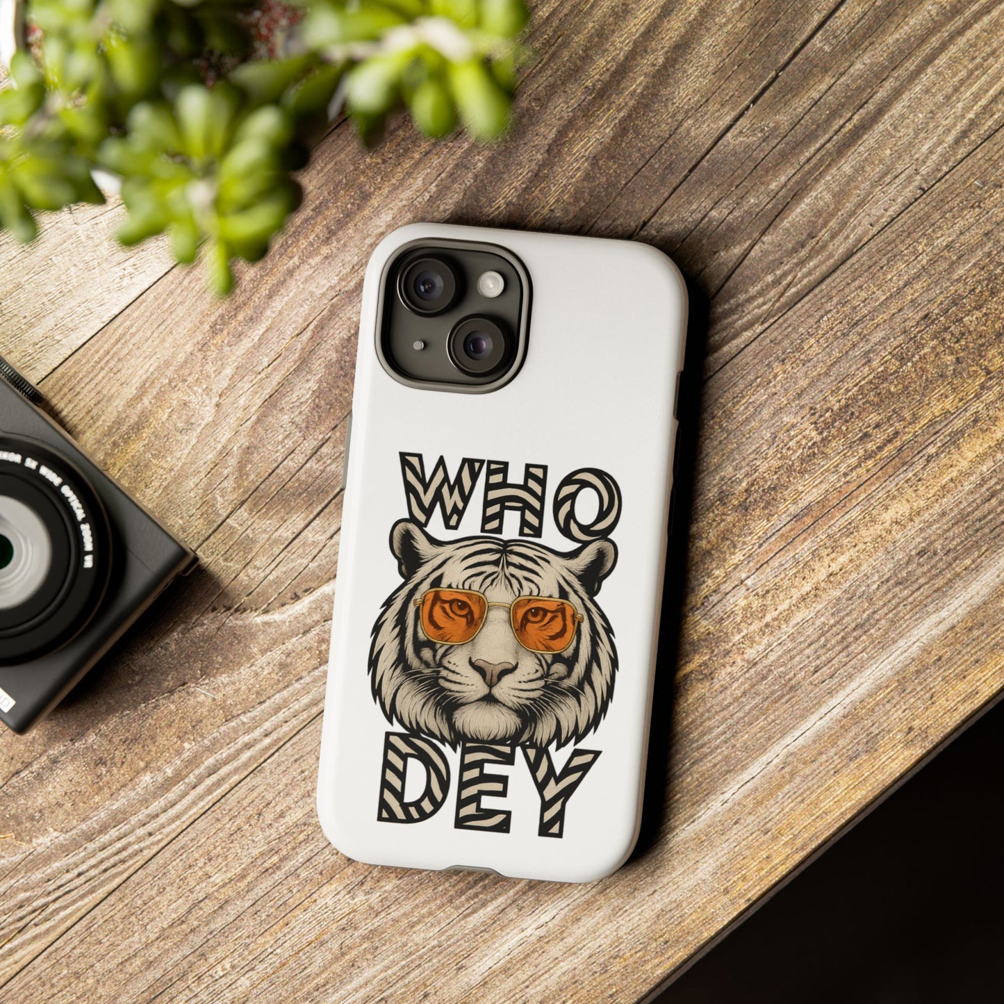 White Bengal Phone Case with Cool Tiger Design | Who Dey | Perfect Gift for Bengals fans