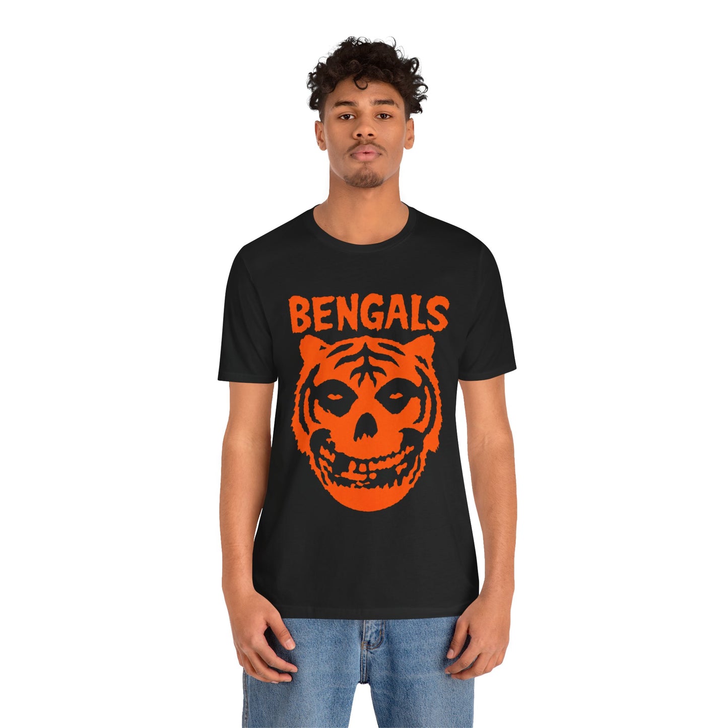 Bengals Skull Tiger Tee — Vintage Orange Football Fan Shirt
