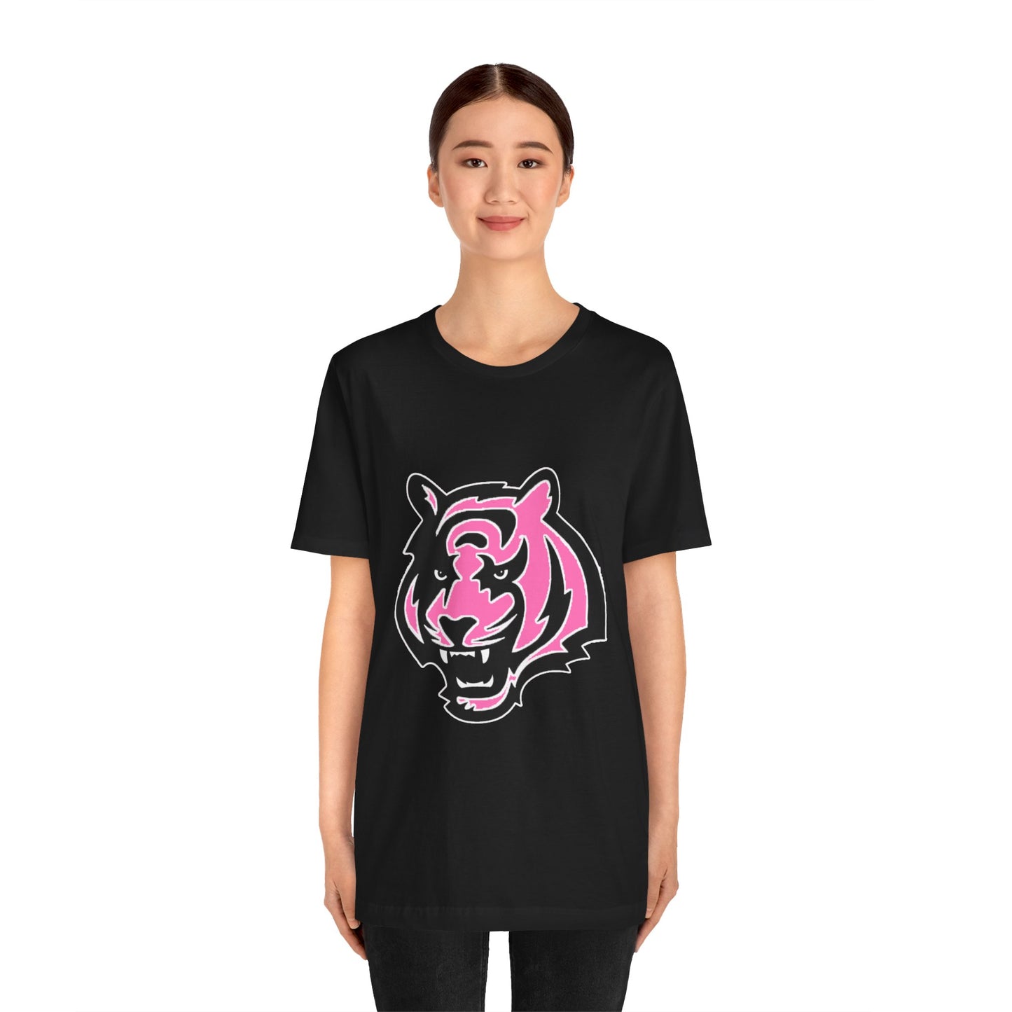 Pink Bengal Breast Cancer Awareness Spirit Unisex Jersey Short Sleeve Tee
