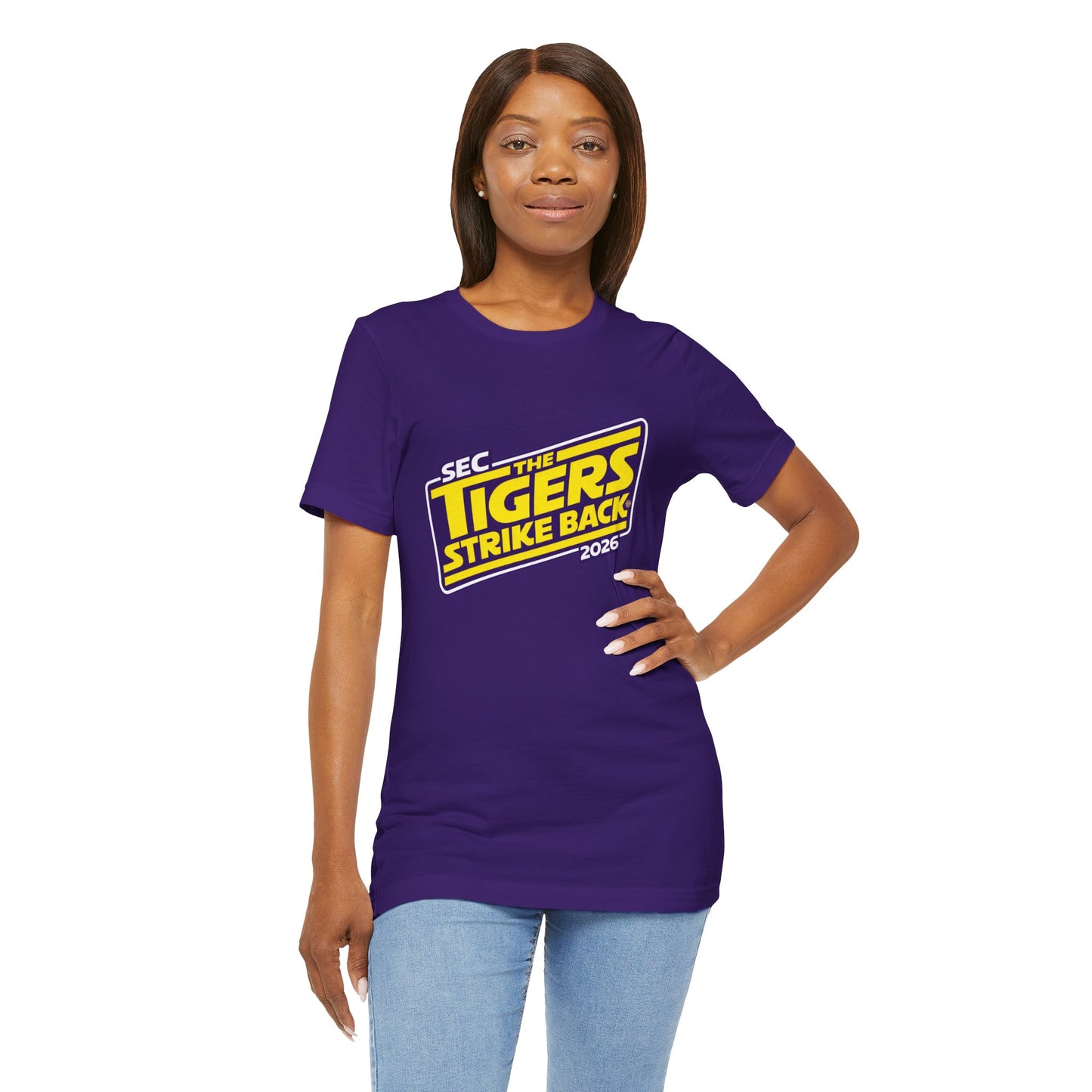 LSU Tigers Strike Back Unisex Jersey Short Sleeve Tee