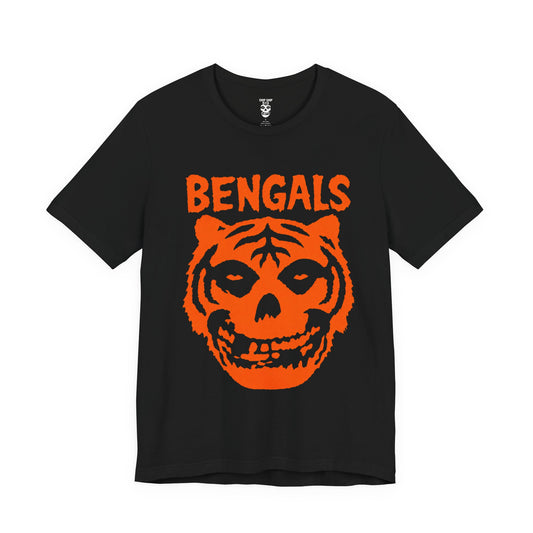 Bengals Skull Tiger Tee — Vintage Orange Football Fan Shirt